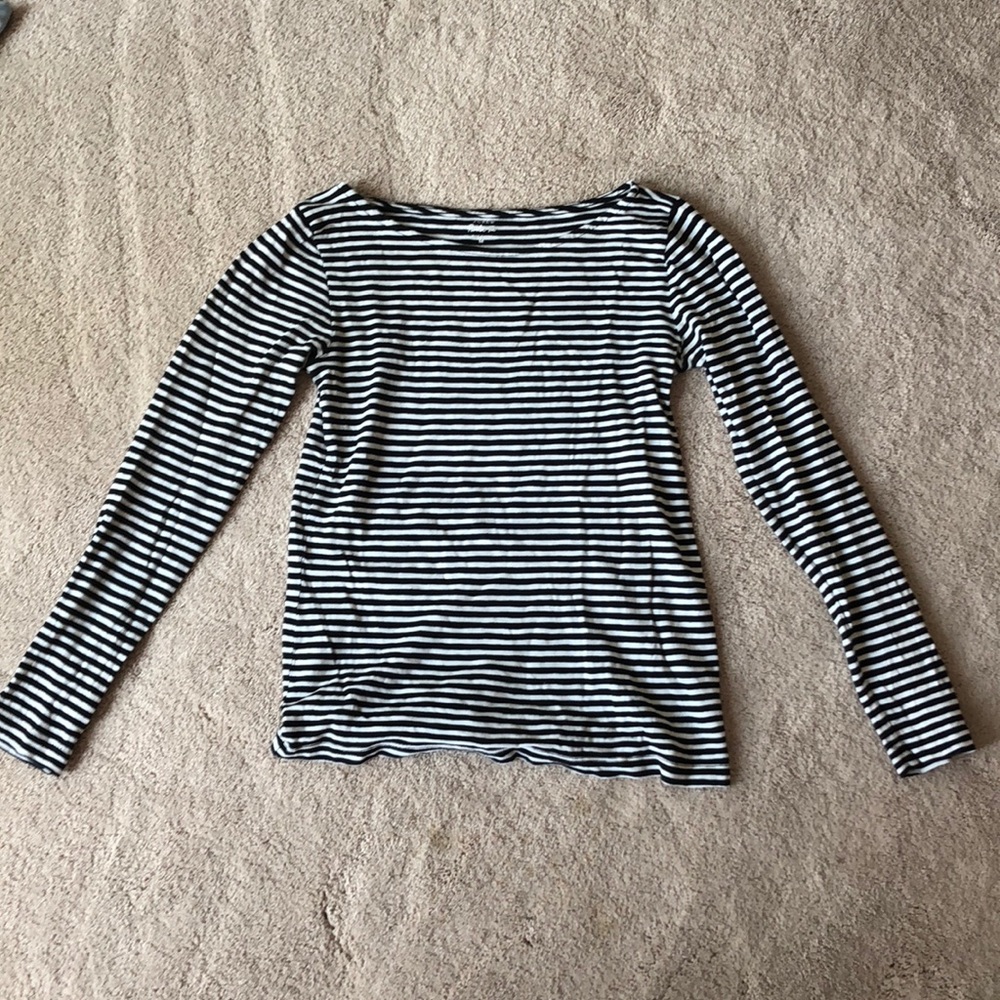 J Crew Black and White “Painter Tee”